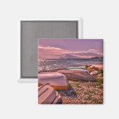 Ruderboote abgesetzt | L'Olla Beach, Altea Magnet (Vorderseite/Rückseite)