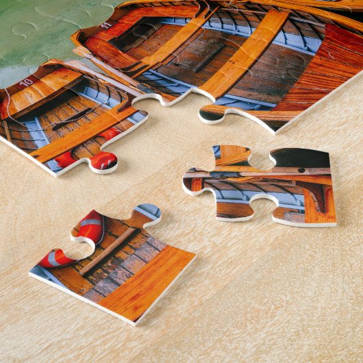 Ruderboote am Alpensee Puzzle (Seite)