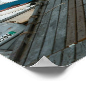 Ruderboote am Dock Poster (Ecke)