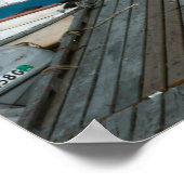 Ruderboote am Dock Poster (Ecke)