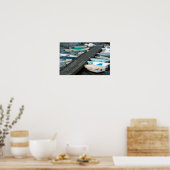 Ruderboote am Dock Poster (Küche)