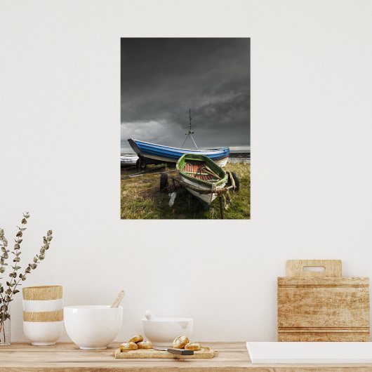 Ruderboote am Ufer | England Poster (Küche)