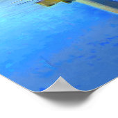 Ruderboote auf dem Blue Water Lake Poster (Ecke)