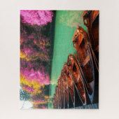 Ruderboote - Lake Treviso Plitvicer Seen Kroatien Puzzle (Vertikal)