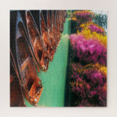 Ruderboote - Lake Treviso Plitvicer Seen Kroatien Puzzle (Horizontal)