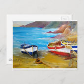 Ruderboote Postkarte (Vorne/Hinten)