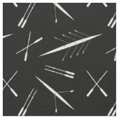 Ruderboote und Oars Schwarz-Weiß-Muster Stoff (Nahaufnahme)