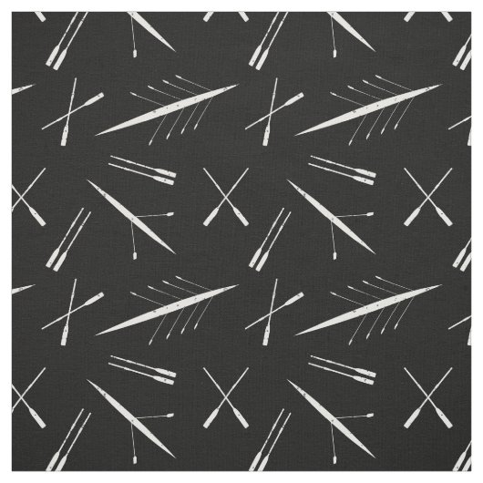 Ruderboote und Oars Schwarz-Weiß-Muster Stoff (Muster)