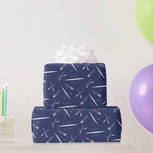 Ruderboote und Ruder, Coole Ruderboote Geschenkpapier (Partygeschenke)