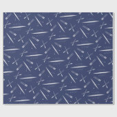 Ruderboote und Ruder, Coole Ruderboote Geschenkpapier (Flach)