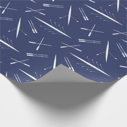 Ruderboote und Ruder, Coole Ruderboote Geschenkpapier (Ecke)