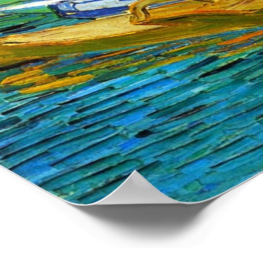 Ruderboote (van Gogh) Poster (Ecke)