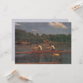 Ruderbootrennen am Fluss Karte (Vorderseite/Rückseite Beispiel)