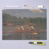 Ruderbootrennen am Fluss Seidenpapier (Handwerk)