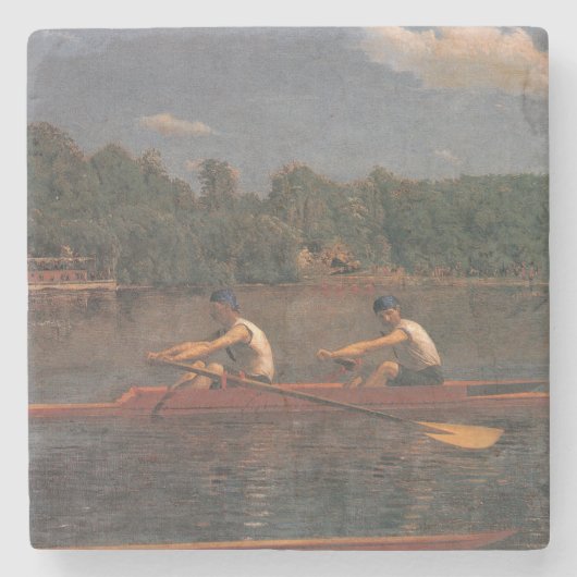 Ruderbootrennen am Fluss Steinuntersetzer (Vorderseite)