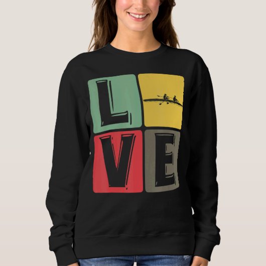 Ruderbootsport-Spaß Sweatshirt (Vorderseite)