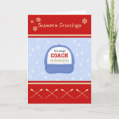 Rudercoach Weihnachtsfeiertage Gruß Feiertagskarte (Vorderseite)