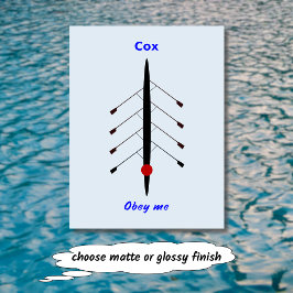 Rudercox gehorchen mir Sport Postkarte