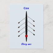 Rudercox gehorchen mir Sport Postkarte (Vorderseite)