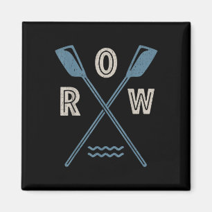 Rudercrew Steuermann Rudergänger Retro-Boot Paddel Magnet