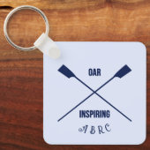 Ruderende Schlüsselanhänger gekreuzte Ruder-Initia (Vorderseite)