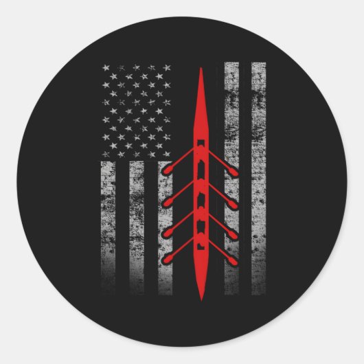 Ruderflagge Ruderbootflagge Runder Aufkleber (Vorderseite)