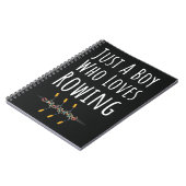 Rudergeschenke für Jungen Rower für Kinder Notizblock (Linke Seite)