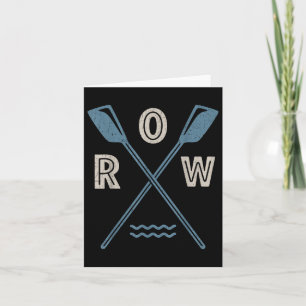 Rudermaschine Crew Coxswain Ruwer Retro Boat Paddl Karte