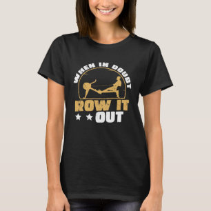 Rudermaschine löst Row-Ergometer aus T-Shirt