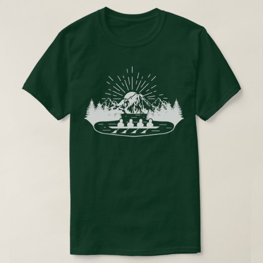 Rudern am See in den Bergen 2 T-Shirt (Design vorne)
