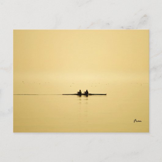 Rudern an der Dämmerung Postkarte (Vorderseite)