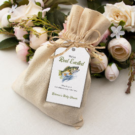 Rudern begeistert Big Fish Fisherman Baby Shower Geschenkanhänger