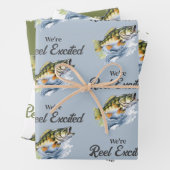 Rudern begeistert Big Fish Fisherman Baby Shower Geschenkpapier Set (Beispiel)