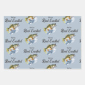 Rudern begeistert Big Fish Fisherman Baby Shower Geschenkpapier Set (Vorderseite)