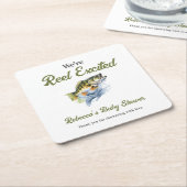 Rudern begeistert Big Fish Fisherman Baby Shower Rechteckiger Pappuntersetzer (angewinkelt)