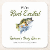 Rudern begeistert Big Fish Fisherman Baby Shower Rechteckiger Pappuntersetzer (Vorderseite)