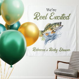 Rudern begeistert Big Fish Fisherman Baby Shower Wandteppich