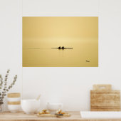 Rudern bei Dämmerung Poster (Küche)