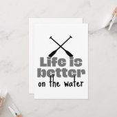 Rudern: Das Leben ist besser auf dem Wasser Karte (Vorderseite/Rückseite Beispiel)