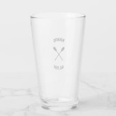 Rudern den ganzen Tag Glas (Rückseite)