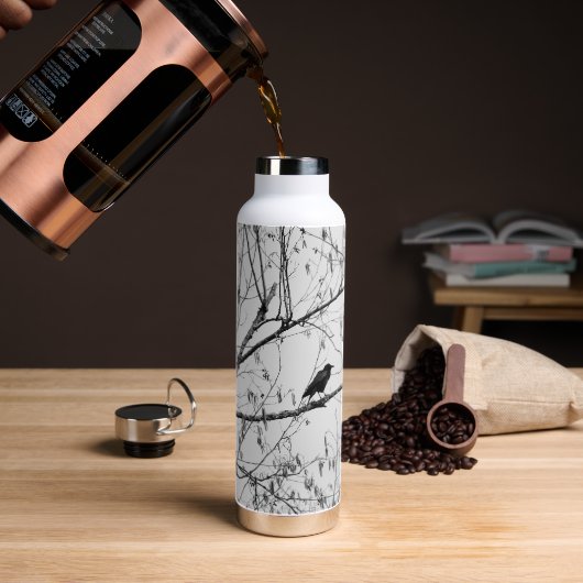 Rudern in einem Birkenbaum Trinkflasche (Kaffee)