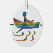 Rudern in einer kleines Boots-Verzierung Keramik Ornament (Rechts)
