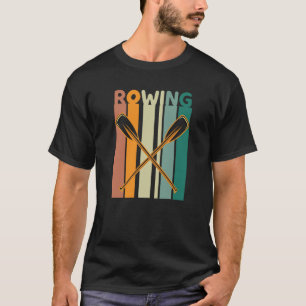 Rudern Retro Vintage Sonnenuntergang T-Shirt