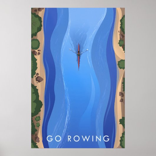 Rudern Sie - Reiseplakat Poster (Vorne)
