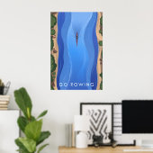 Rudern Sie - Reiseplakat Poster (Heimbüro)