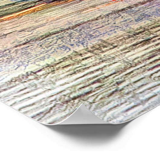 Rudern unter der Hannover Straßbrücke, Balitmore, Poster (Ecke)