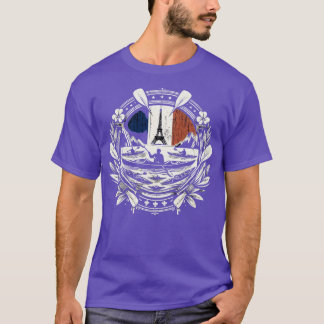 Rudern Unterstützer Sportliche Wettkampf Frankreic T-Shirt