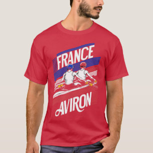 Rudern Unterstützer Sportliche Wettkampf Frankreic T-Shirt