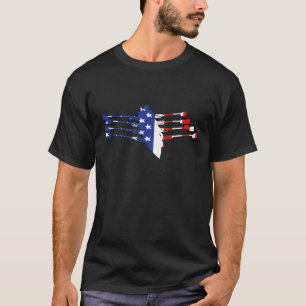 Rudern USA-Flagge Amerikanisch in mir Boot-Ruderer T-Shirt