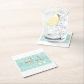 Rudern von Doppelschädeln Rechteckiger Pappuntersetzer (Vor Ort)